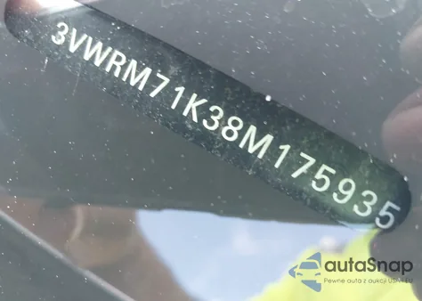 2008 Volkswagen Jetta Se/Sel from USA, damaged, VIN 3VWRM71K38M175935